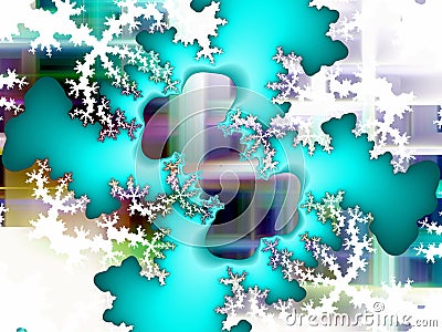 Blue white violet pastel fractal shapes abstract texture and design Stock Photo