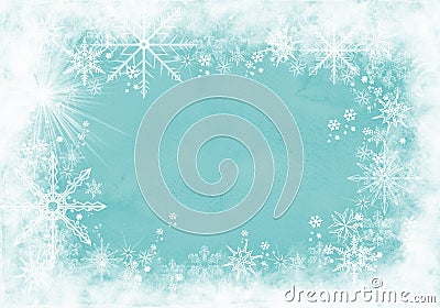 Winter Background with snowflakes for your own creations Stock Photo