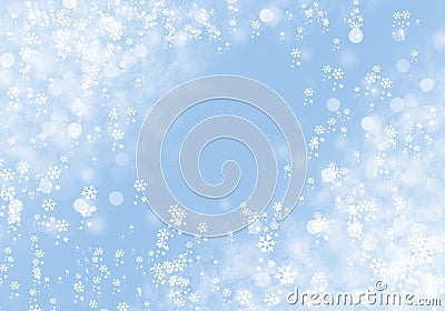 Winter Background with snowflakes for your own creations Stock Photo