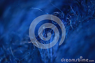 Blue wool fiber texture Stock Photo