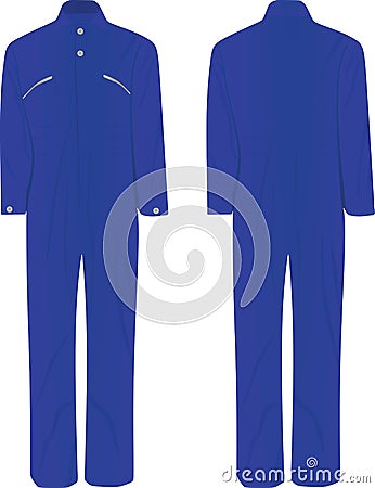 Blue working suit Vector Illustration