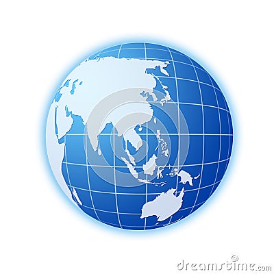 Blue world globe 2 Stock Photo