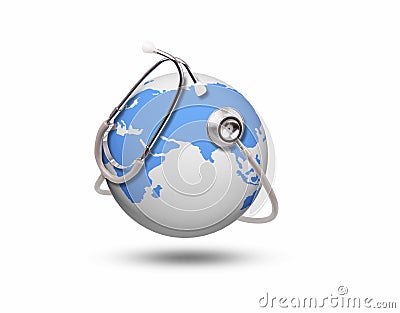 Blue world health Stock Photo