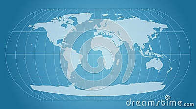 Blue world map Vector Illustration