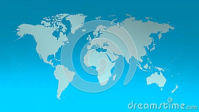 Blue worldmap with metal glitter over blue background Stock Photo