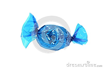 Blue wrapped candy Stock Photo