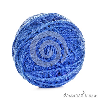Blue Yarn Ball Stock Photo