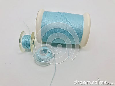 Blue yarn Stock Photo