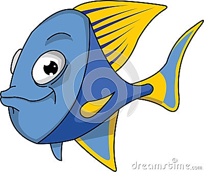 Blue And Yellow Fish. Stock Images - Image: 17851974