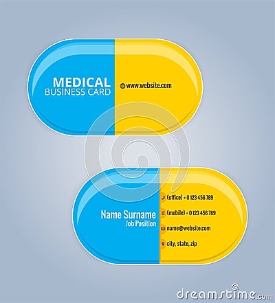 Blue and Yellow modern business Vector Illustration