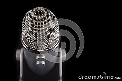 Blue Yeti Podcast Condenser Microphone Stock Photo