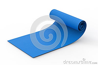 Blue yoga mat Stock Photo