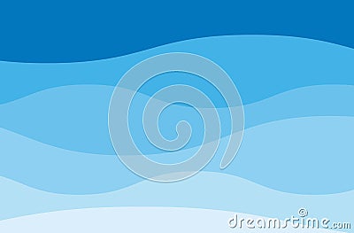 Blue zigzag wave line. Aque graphic, abstract background. Modern flat design Vector Illustration