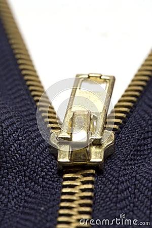 Blue zipper Stock Photo