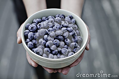 Blueberries bowl Stock Photo