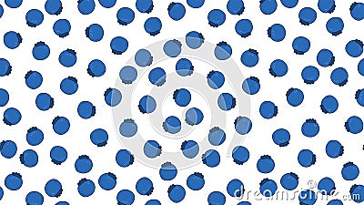 Blueberries pattern illustration. Vector Illustration