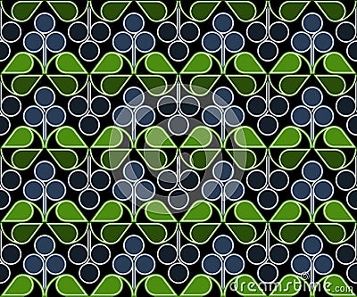 Blueberries Pattern Vector Illustration