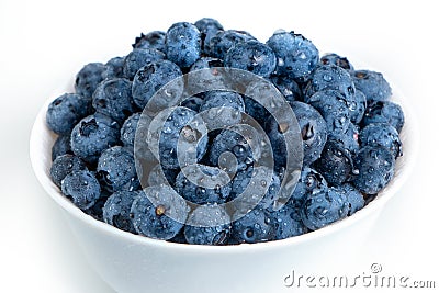 Blueberry antioxidant superfood isolated on white Stock Photo