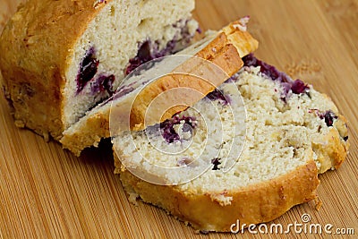 Blueberry Banana bread Stock Photo