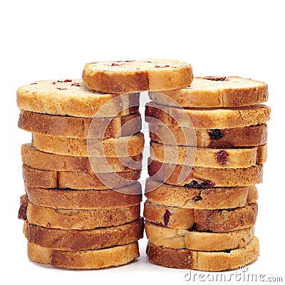 Blueberry bread rusks Stock Photo