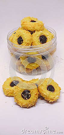Blueberry Cheese Lemon Cookies Stock Photo