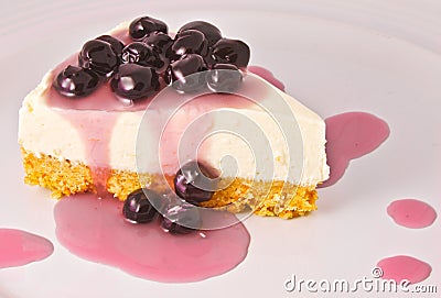 Blueberry cheese pie Stock Photo