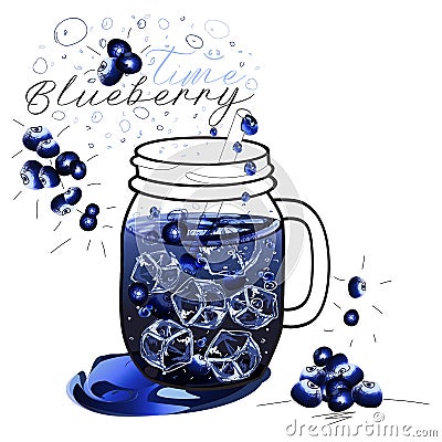 Blueberry drink Stock Photo