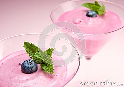 Blueberry Fool Stock Photo