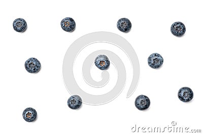 Blueberry. Fresh raw berries isolated on white background Stock Photo