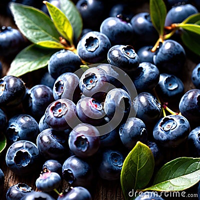 Blueberry fresh raw organic fruit Stock Photo