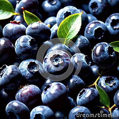 Blueberry fresh raw organic fruit Stock Photo