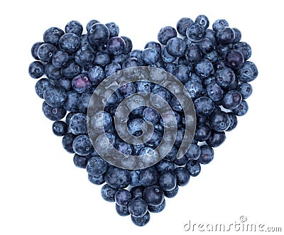 Blueberry heart Stock Photo