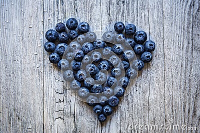 Blueberry Heart Stock Photo