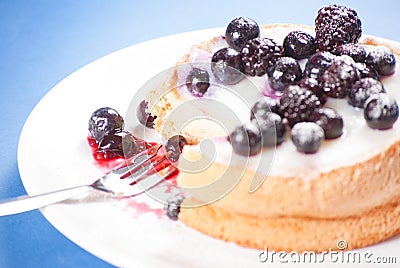 Blueberry mini cake Stock Photo