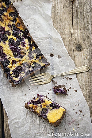 Blueberry pie Stock Photo