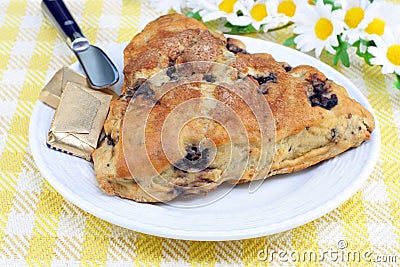 Blueberry Scone Stock Photo