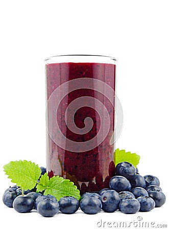 Blueberry smoothie Stock Photo