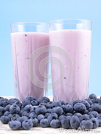 Blueberry smoothie Stock Photo