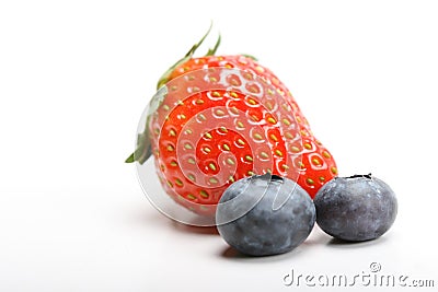 Blueberry and strawberry Stock Photo