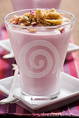 Blueberry yogurt Stock Photo