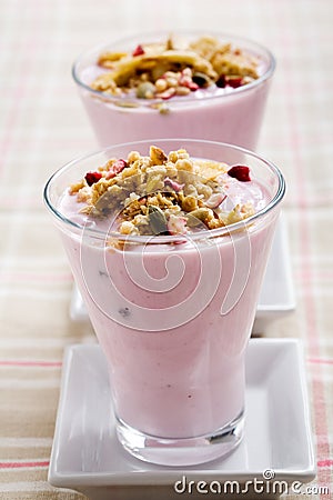 Blueberry yogurt Stock Photo