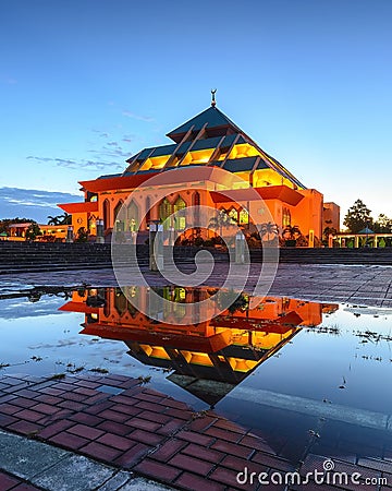 BlueHour Reflection-2 Wonderfull Batam Indonesia Stock Photo