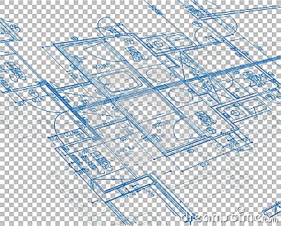 blueprint blank layer background Cartoon Illustration
