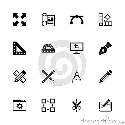 Blueprint - Flat Vector Icons Vector Illustration