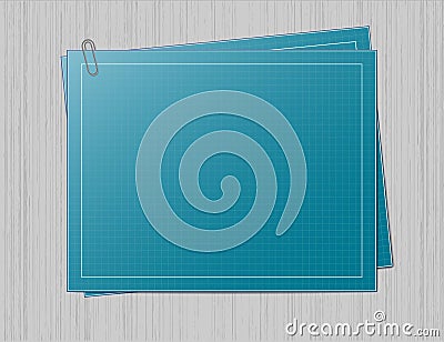 Blueprint paper on grey background Stock Photo