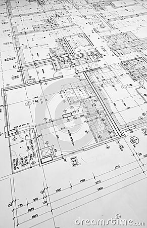 Blueprints Stock Photo