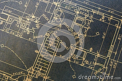 Blueprints-blue Stock Photo