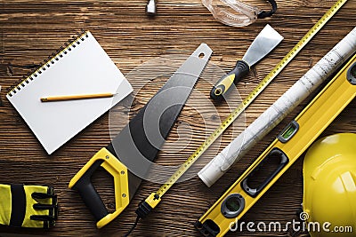 Contractor concept background. Place for typography. Stock Photo