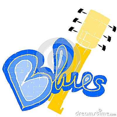 Blues Cartoon Illustration