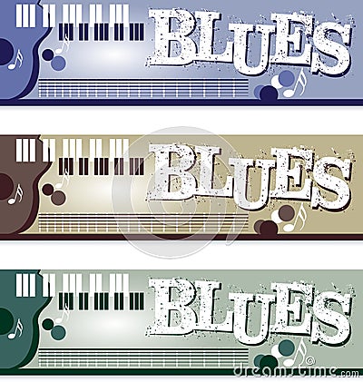 Blues Banners Vector Illustration